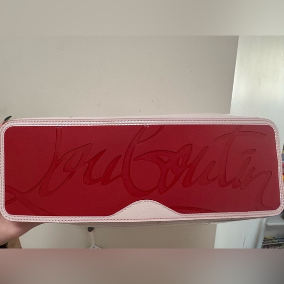 Christian Louboutin Cabarock Spike Snakeskin Embossed Leather Tote - Picture 7 of 7